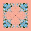 Folklore scarf Ondrit Vsh 76x76 BOUQUET WITH WHIPS salmon