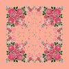 Folklore scarf Ondrit Vsh 76x76 BOUQUET WITH WHIPS salmon