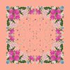 Folklore scarf Ondrit Vsh 76x76 LILY OF THE VALLEY salmon