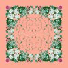 Folklore scarf Ondrit Vsh 76x76 LILY OF THE VALLEY salmon
