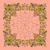 Folklore scarf Ondrit Vsh 76x76 BELLFLOWERS salmon