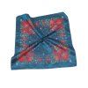 Folklore scarf Ondrit VSh 76x76 BOUQUET WITH WHIPS petrol