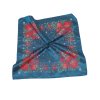 Folklore scarf Ondrit VSh 76x76 BOUQUET WITH WHIPS petrol