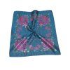 Folklore scarf Ondrit VSh 76x76 HYDRANGEA WITH WHIPS petrol