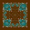 Folklore scarf Ondrit VSh 76x76 HYDRANGEA WITH WHIPS brown