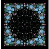 Folklore scarf Ondrit VSh 76x76 LIUBA WITH WHIPS black