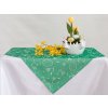 TABLECLOTH ODASKA 50x50 SNOWFLAKE green