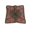 Folklore scarf Ondrit VSh 76x76 LIUBA WITH WHIPS brown