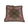Folklore scarf Ondrit VSh 76x76 LIUBA WITH WHIPS brown