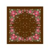 Folklore scarf Ondrit VSh 76x76 LIUBA WITH WHIPS brown
