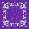 Folklore scarf Ondrit VSh 76x76 BELLFLOWERS WITH WHIPS purple