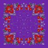 Folklore scarf Ondrit VSh 76x76 BELLFLOWERS WITH WHIPS purple
