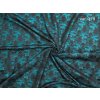 3994 7 z00461 ondri 160 krojovy brokat maly kvet 20406 179 ptk cerna osnova tyrkysovy rexor 3