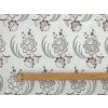 Z00954 R5696 r77 ecru osnova – hnědábílá, Ondrin 160 krojový brokát KVĚT RATOLEST ecru (2)