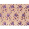 MH000049 Odrina 160 krojový brokát KVĚT POMNĚNKY ecru R5686 r64 režná osnova praná fialová oranžová