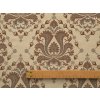 M0000203 Luxusní brokát 160 50749 KVĚT ecru R5227 r27 ecru osnova ecru hnědá (2)