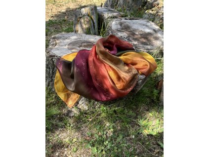Hedvábný šátek - Podzimni