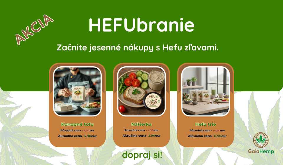 Konopné  tofu HEFU za zvýhodnenú cenu.