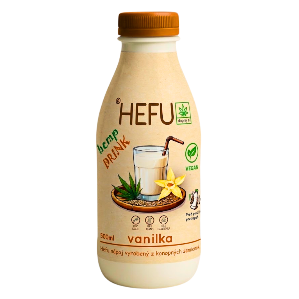 E-shop HEFU drink - konopné mlieko. Príchuť vanilka.