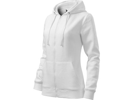 MALFINY 411 TRENDY ZIPPER MIKINA dámská bílá