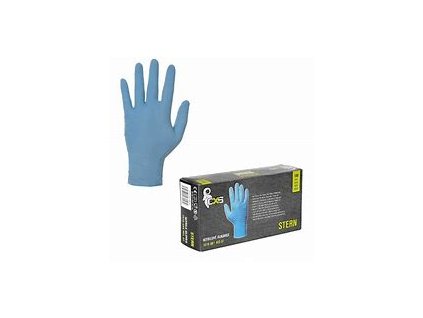 CXS STERN  jednorázové rukavice bez pudru modré