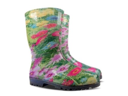 453 DEMAR Damske barevne holinky RAINNY PRINT 0054 E louka