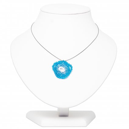 Elegantní náhrdelník - blankytně modrý