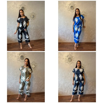 Komplet Antik s bílým květinovým vzorem