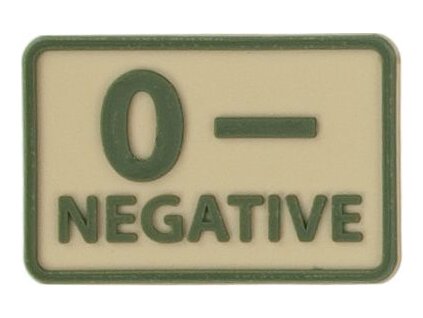 HELIKON 3D PVC Nášivka/Patch 0 NEG (set 2ks) - khaki (OD-BLP-RB-13 0/Rh-)