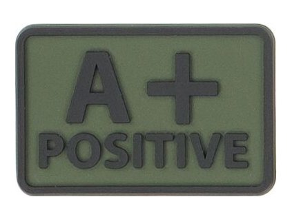 HELIKON 3D PVC Nášivka/Patch A POS (set 2ks) - olive green (OD-BLP-RB-02 A/Rh+)