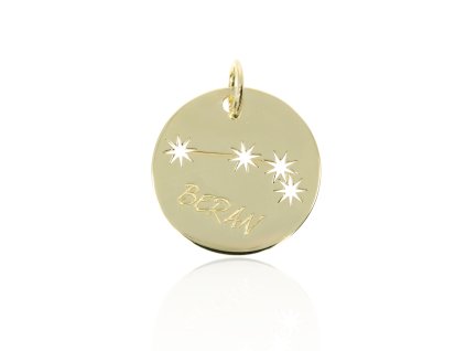 Zlatý medailón znamenia baran