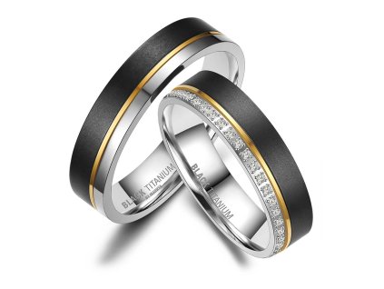 black titanium gold ringe marrya bt 02 paar