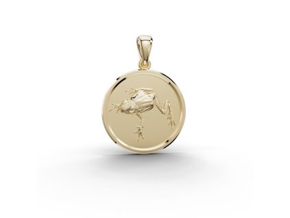 Zlatý prívesok žaba