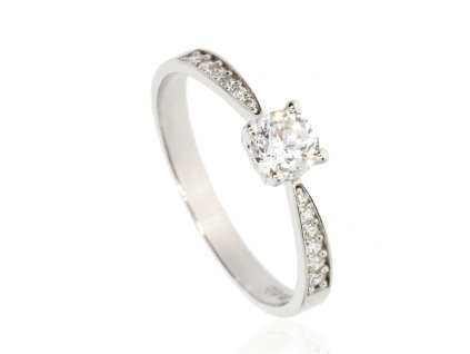 Zásnubný prsteň s trblietavými zirkónmi