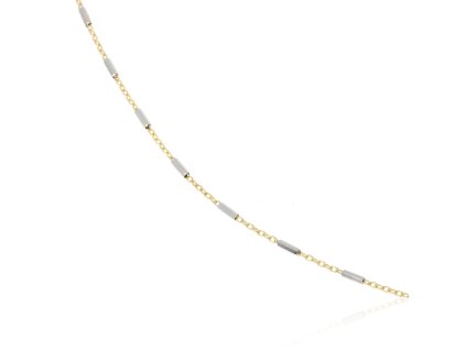 Zlatý náramok s bielymi obdĺžnikmi