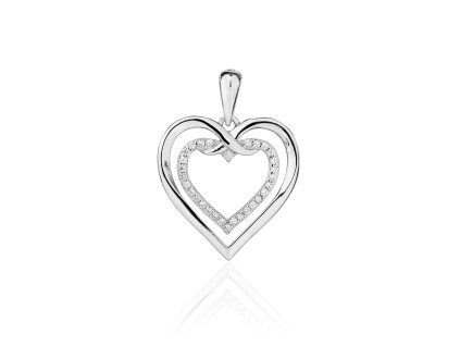 Strieborný prívesok srdca