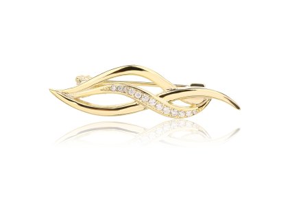 Pozlátená strieborná brošňa