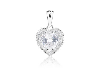 Výrazné srdce prívesok zo striebra