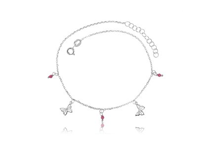 137205 motyl stribrny retizek na kotnik