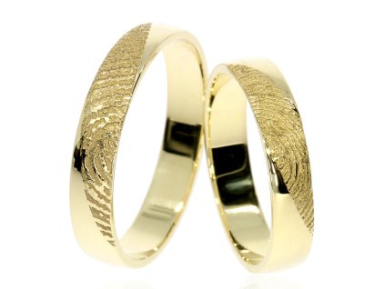 Zlaté snubné prstene s odtlačkami L-372/ZL