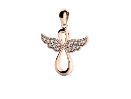 Rose gold prívesok anjel