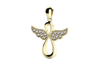 Zlatý prívesok anjel