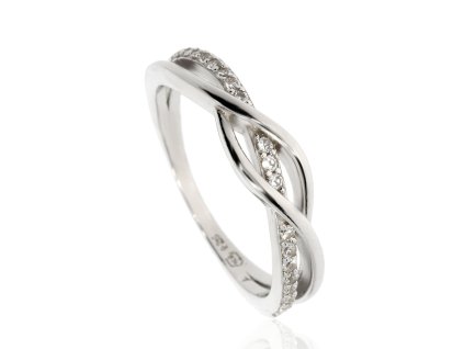Strieborný prstienok so zirkónmi