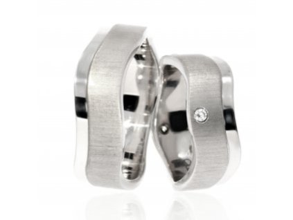 Strieborné snubné prstene G-158