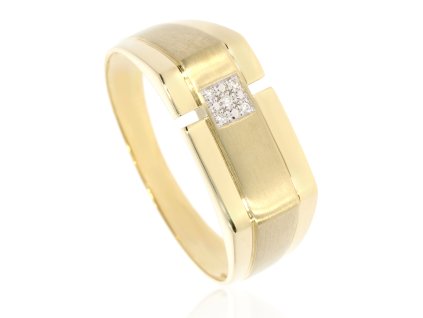 Zlatý pánský prsten s Diamanty