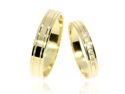 Zlaté snubní prsteny L-331