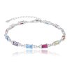 Strieborný náramok s farebnými zirkónmi