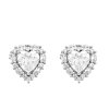 Strieborné náušnice so zirkónmi srdca