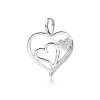 Trojité srdce zo striebra
