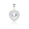 Výrazné srdce prívesok zo striebra